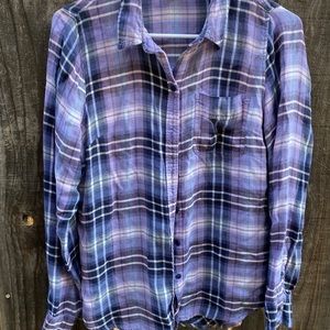 Lucky Brand fancy back flannel shirt